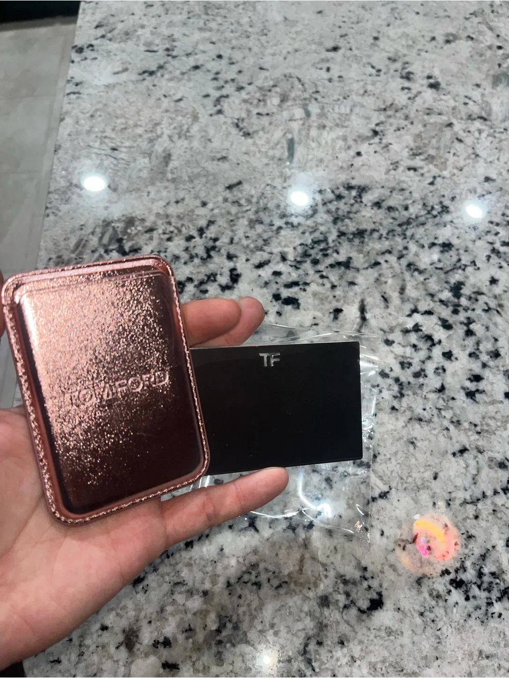 Tom Ford Metallic Rose Gold Card Wallet Phone Accessory